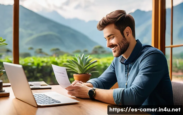 카메룬 비자 신청 방법 - "A content traveler in their early 30s, with a warm smile and styled brown hair, sits comfortably at...