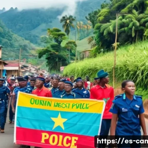 Home 15 카메룬 내 최근 시위와 사회 동향 - A vibrant street scene in Cameroon’s Anglophone northwest region during a peaceful protest: diverse ...